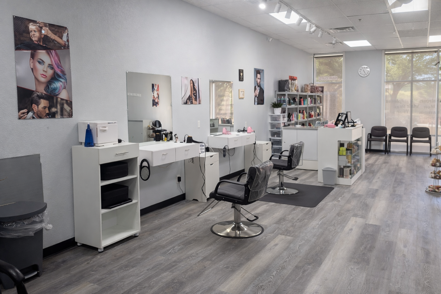 H Clip salon styling stations